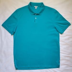 Calvin Klein Men's Cotton Polo Shirt Turquoise Green Size Medium